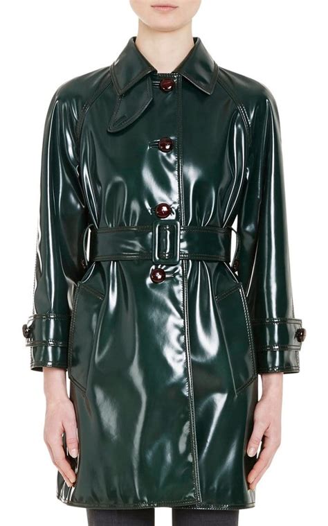 faux patent leather prada trench coat|Patent Leather Has Returned In a Major Way .